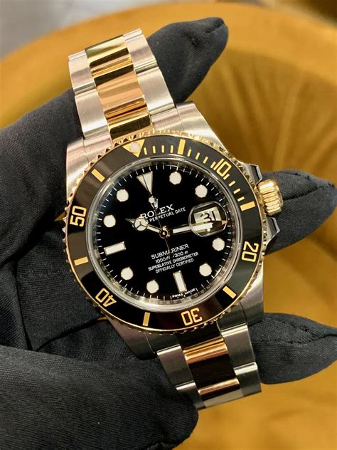 stainless and gold submariner rolex|Rolex Submariner 41mm yellow gold.